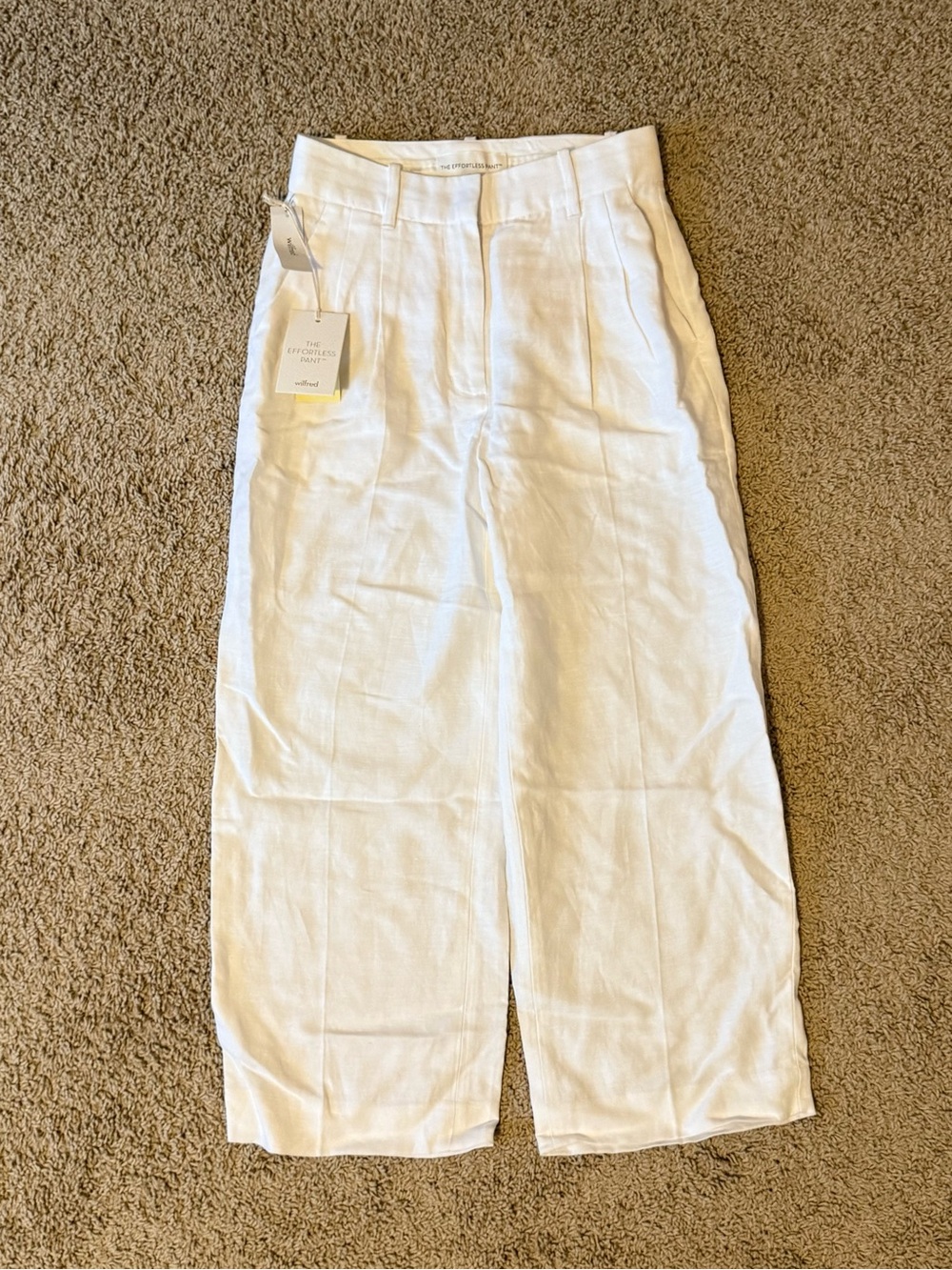 Aritzia Wilfred Effortless Linen Cropped Trousers